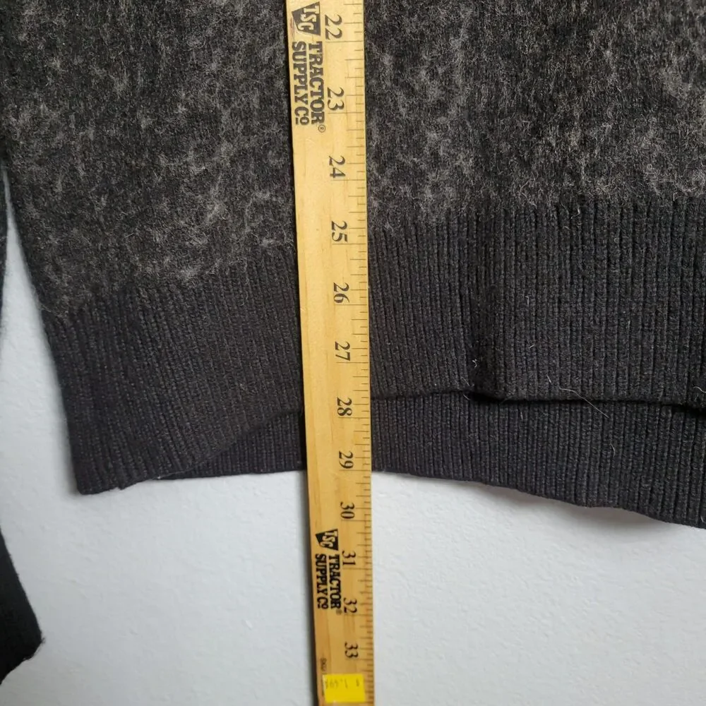 AllSaints Ture Saints Crew Jumper Sweater XL Distressed Zebra Knit Wool Alpaca
